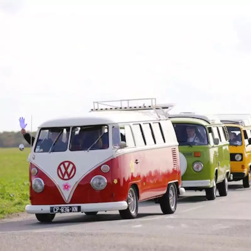 rallye combi Volkswagen en équipe à Giverny